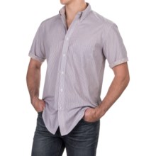 75%OFF メンズカジュアルシャツ Viyellaマルチストライプシャツ - ボタンダウン、ショートスリーブ（男性用） Viyella Multi-Stripe Shirt - Button-Down Short Sleeve (For Men)画像